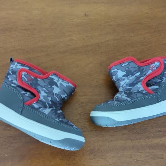 SURPRIZE by STRIDE RITE - Aster Boots Red GREY toddler/little kids size 4M NEW - Picture 7 of 8